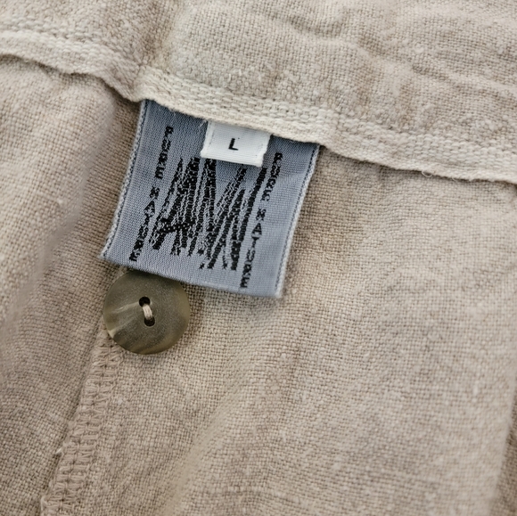 Vintage Pure Nature Earthy High Rise Relaxed Fit Linen Pants Size Large - Picture 8 of 15